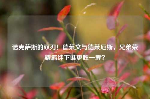 诺克萨斯的双刃!德莱文与德莱厄斯,兄弟荣耀羁绊下谁更胜一筹?