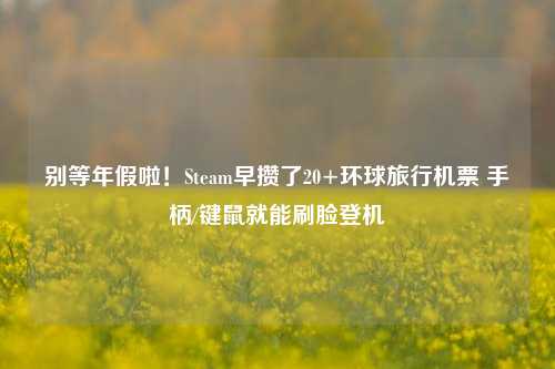 别等年假啦!Steam早攒了20+环球旅行机票 手柄/键鼠就能刷脸登机