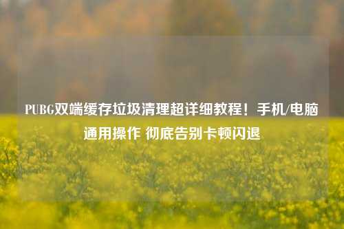 PUBG双端缓存垃圾清理超详细教程!手机/电脑通用操作 彻底告别卡顿闪退