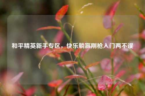 和平精英新手专区,快乐躺赢刚枪入门两不误