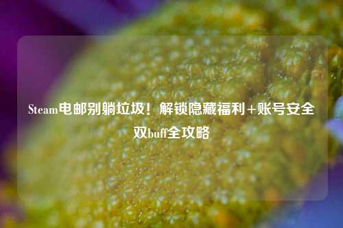 Steam电邮别躺垃圾!解锁隐藏福利+账号安全双buff全攻略
