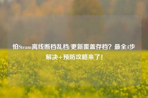 怕Steam离线断档乱档/更新覆盖存档?最全4步解决+预防攻略来了!