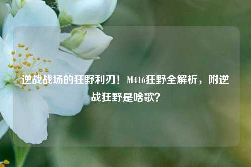逆战战场的狂野利刃!M416狂野全解析,附逆战狂野是啥歌?