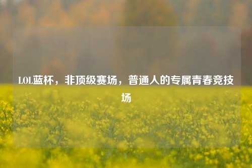LOL蓝杯,非顶级赛场,普通人的专属青春竞技场