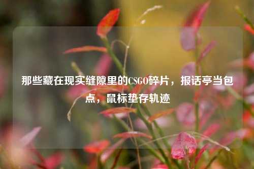 那些藏在现实缝隙里的CSGO碎片,报话亭当包点,鼠标垫存轨迹