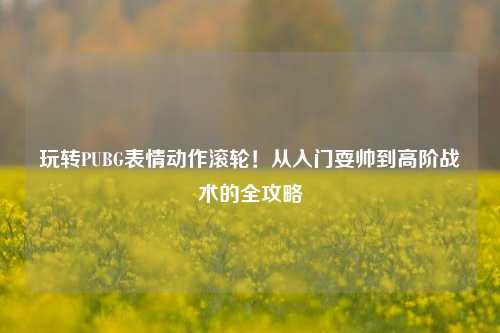 玩转PUBG表情动作滚轮!从入门耍帅到高阶战术的全攻略