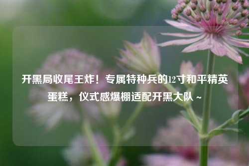 开黑局收尾王炸!专属特种兵的12寸和平精英蛋糕,仪式感爆棚适配开黑大队~