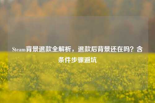 Steam背景退款全解析,退款后背景还在吗?含条件步骤避坑